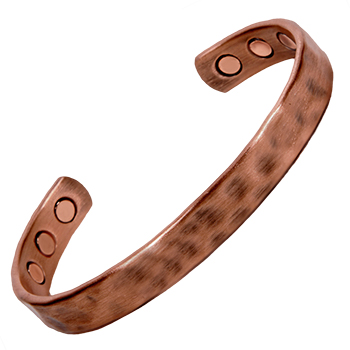 Copper Hammered Magnetic Bracelet